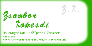 zsombor kopesdi business card